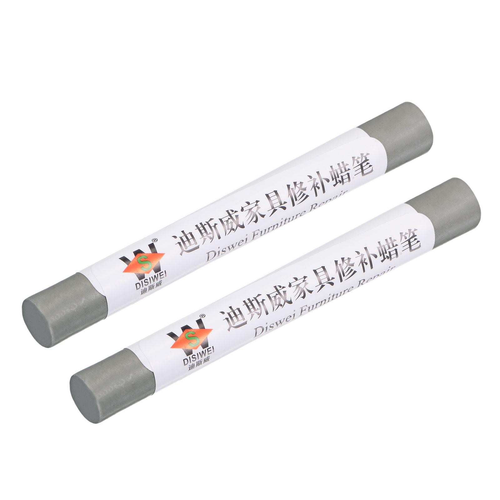 2pcs Wood Wax Filler Stick Furniture Crayons Touch Up Repair Pens Dark Gray