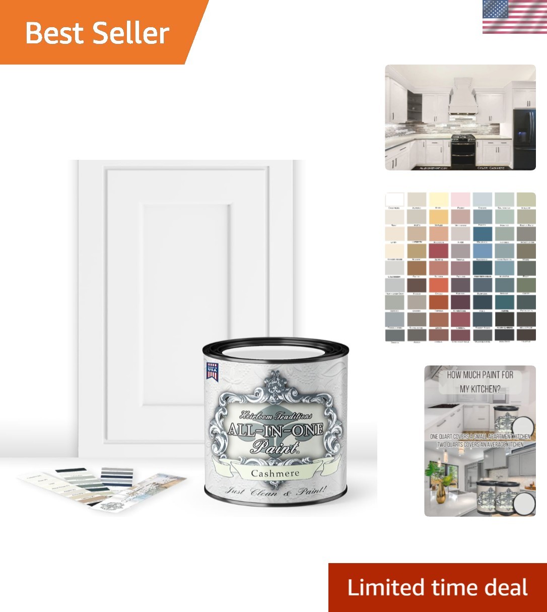 Durable ALL-IN-ONE Paint – Easy Application, 30 Color Card, 32oz Ergonomic Can