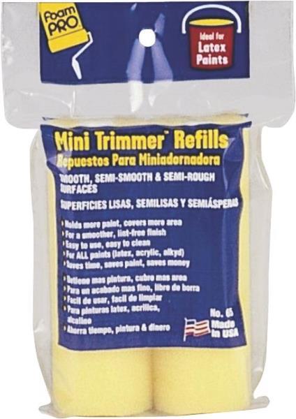 NEW FOAMPRO 65 PACK (2) 3/8″ X 4″ MINI TRIMMER FOAM PAINT ROLLER COVERS 3086352