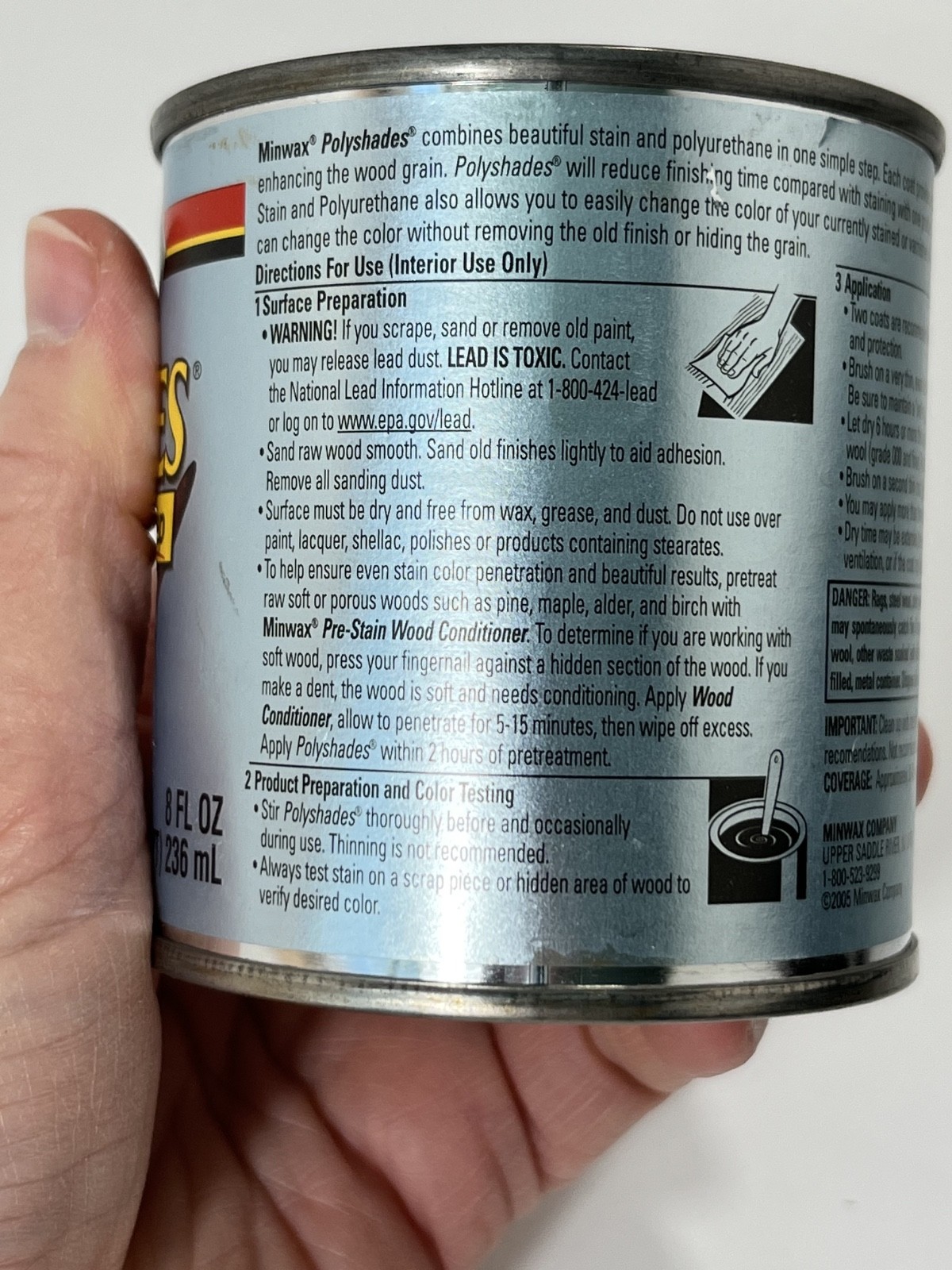 MINWAX PolyShades OLDE MAPLE GLOSS Wood Stain & Finish 1/2 Pint (8 oz) – NEW