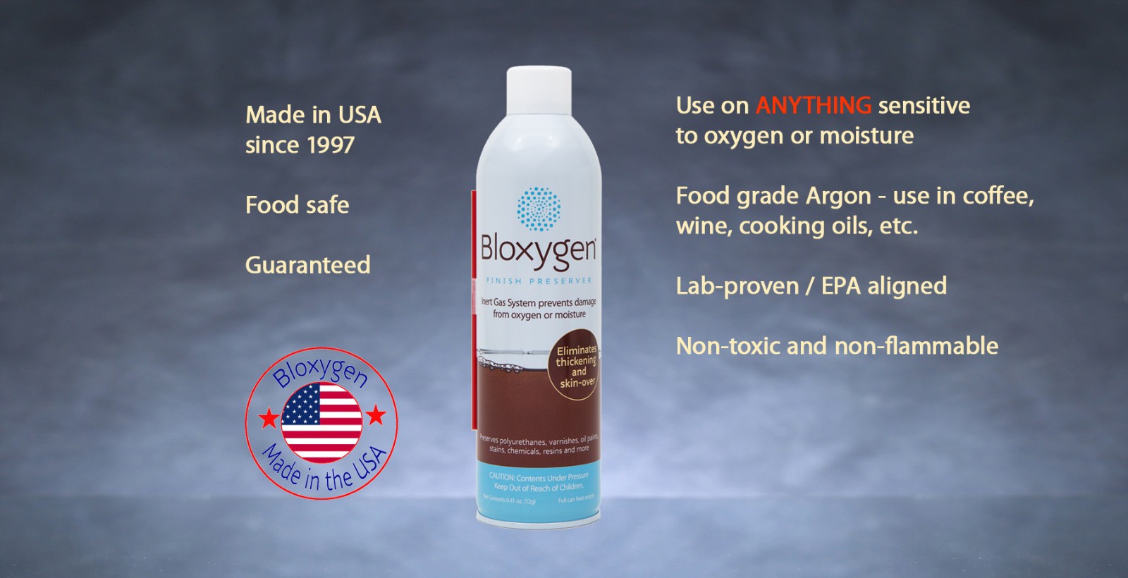 Bloxygen Inert Gas Preservation System. Direct from the manufacturer.