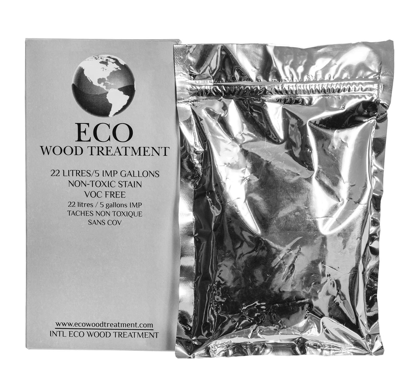 Eco Wood Treatment Wood Stain – Silvery Patina 5 Gallon Covers Up To 750 Sq Ft