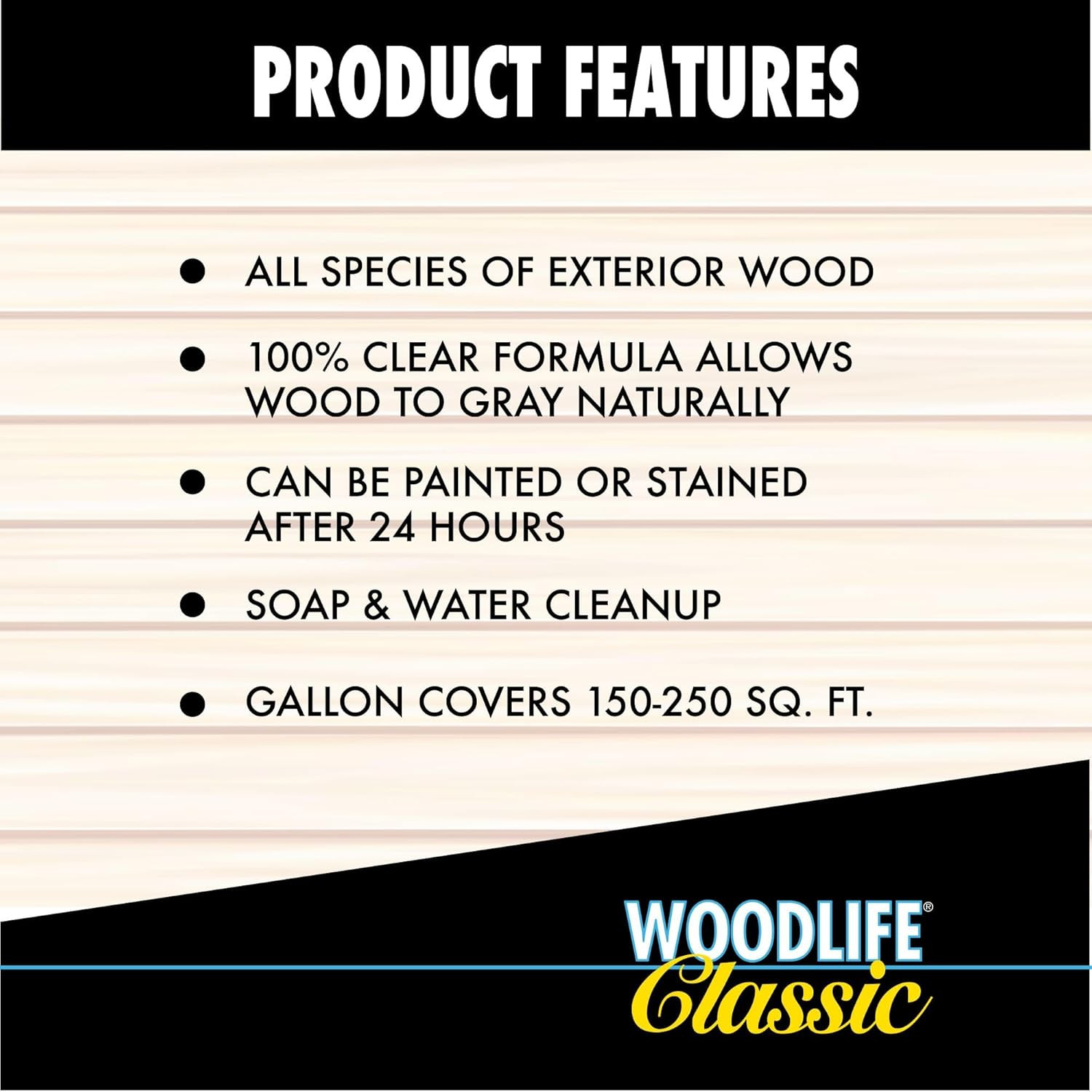WOODLIFE Classic Clear Wood Preservative – 4 Gallon Pack for Superior Defense