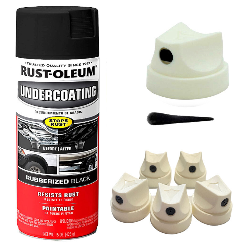 5 Spray Paint Caps for Rust-Oleum Undercoating Spray – Truck Bed Liner Spray