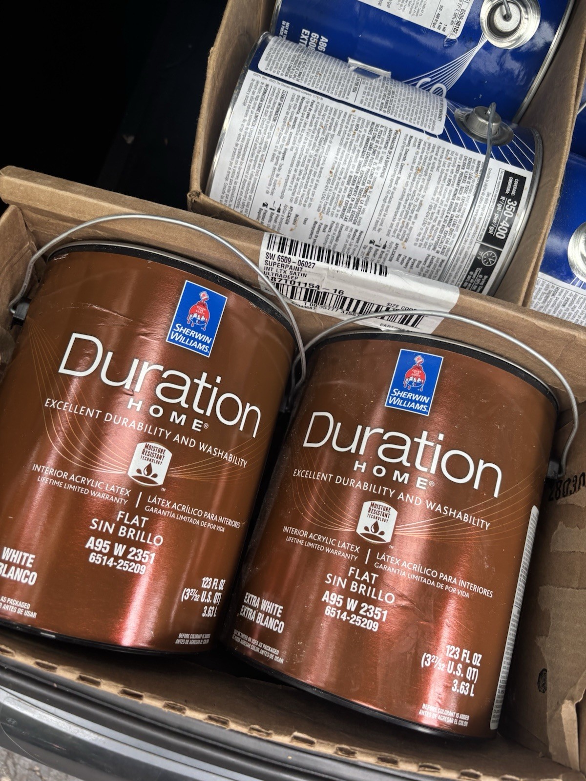 Sherwin-Williams Duration Home Flat White Interior Paint & Primer 123 fl oz A95