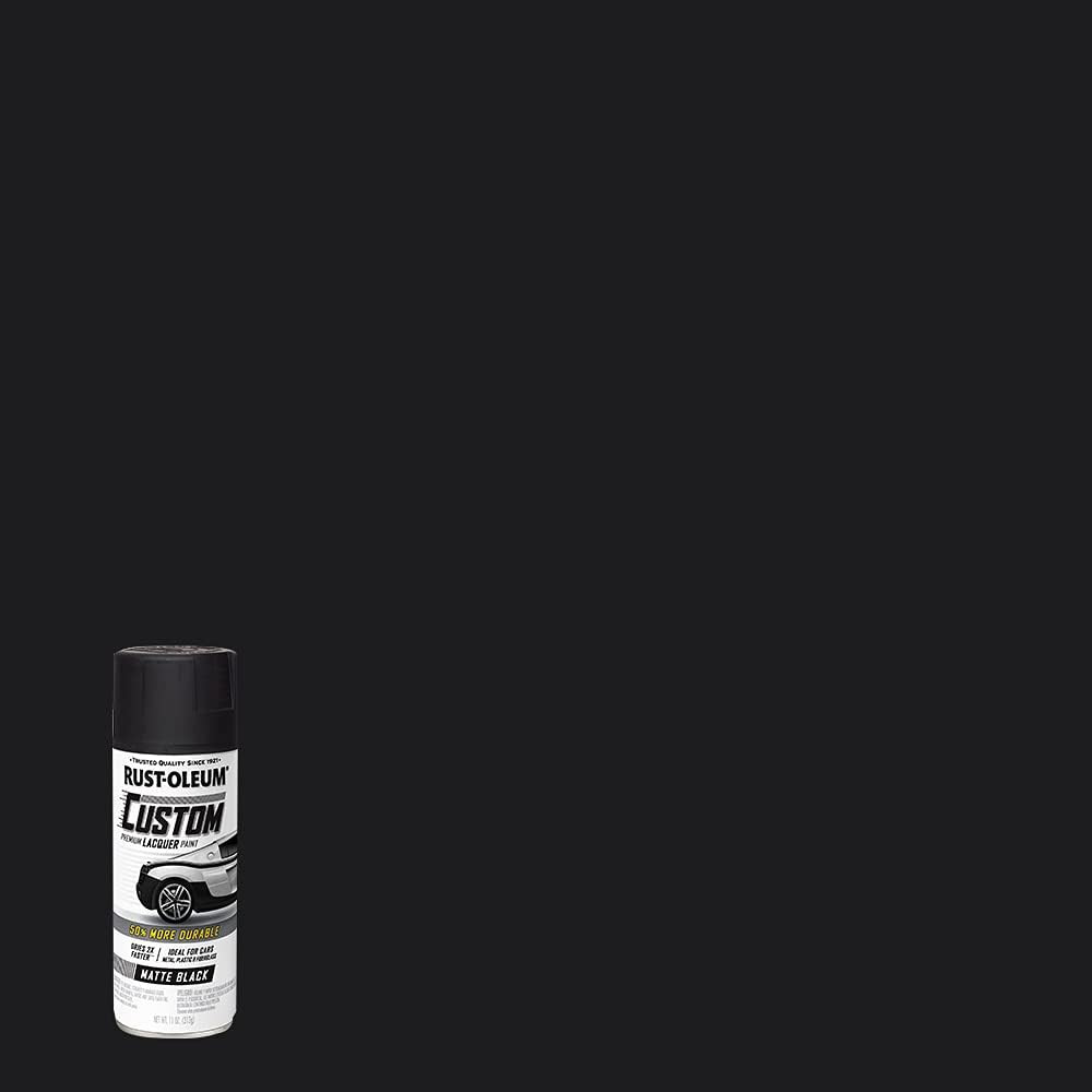 Matte Black Custom Lacquer Spray Paint, 11oz, 6-Pack for Automotive Use
