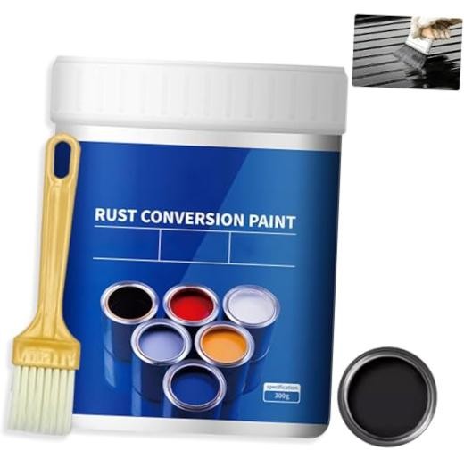 Weatherproof Rust Converter Paint for Metal, Rust Remover for Metal and Black
