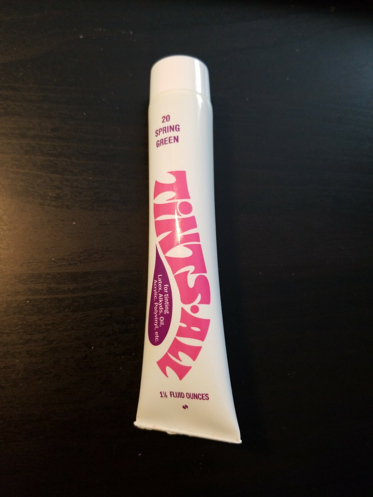 1.5 oz TUBE #20 SPRING GREEN TINT FOR LATEX OIL ACRYLIC SHEFFIELD BRONZE