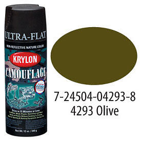 Krylon Camouflage With Fusion For Plastic Paint Olive Drab Lot of 6