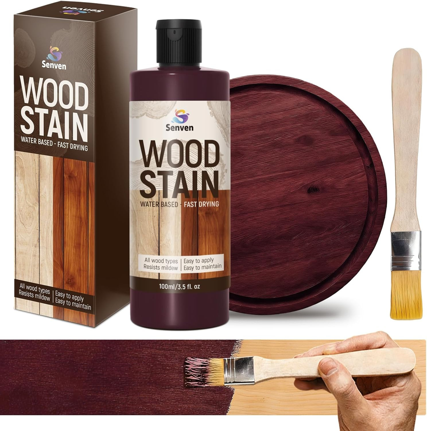 Wood Stain, Rosewood Wood Stain, 100Ml Woods-Stain for Woods, Furniture, Cabinet