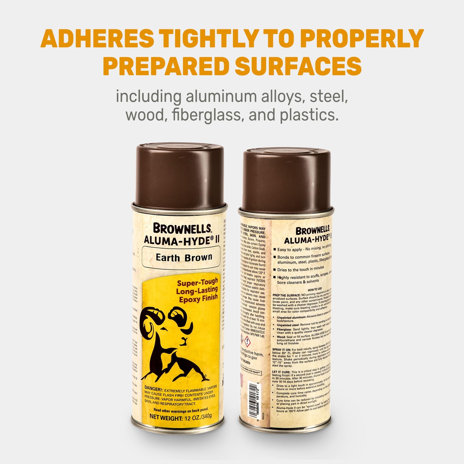 Aluma-Hyde 2 Epoxy Based Firearms Finish Aerosol Can Earth Brown