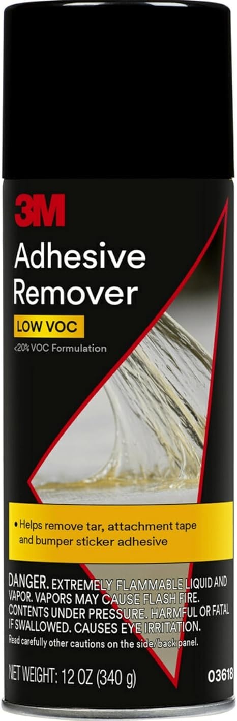 3M Low VOC Adhesive Remover [ 20%] (03618): 12 oz. spray (Clear)