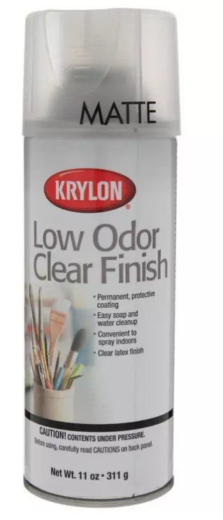Krylon Low-Odor Clear Finish – Latex Enamel Protective Coating – Matte or Gloss