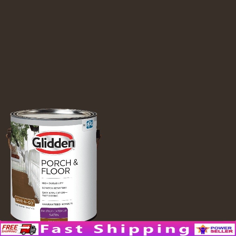 Durable Satin Interior Exterior Latex Concrete Paint Porches Floors Steps New