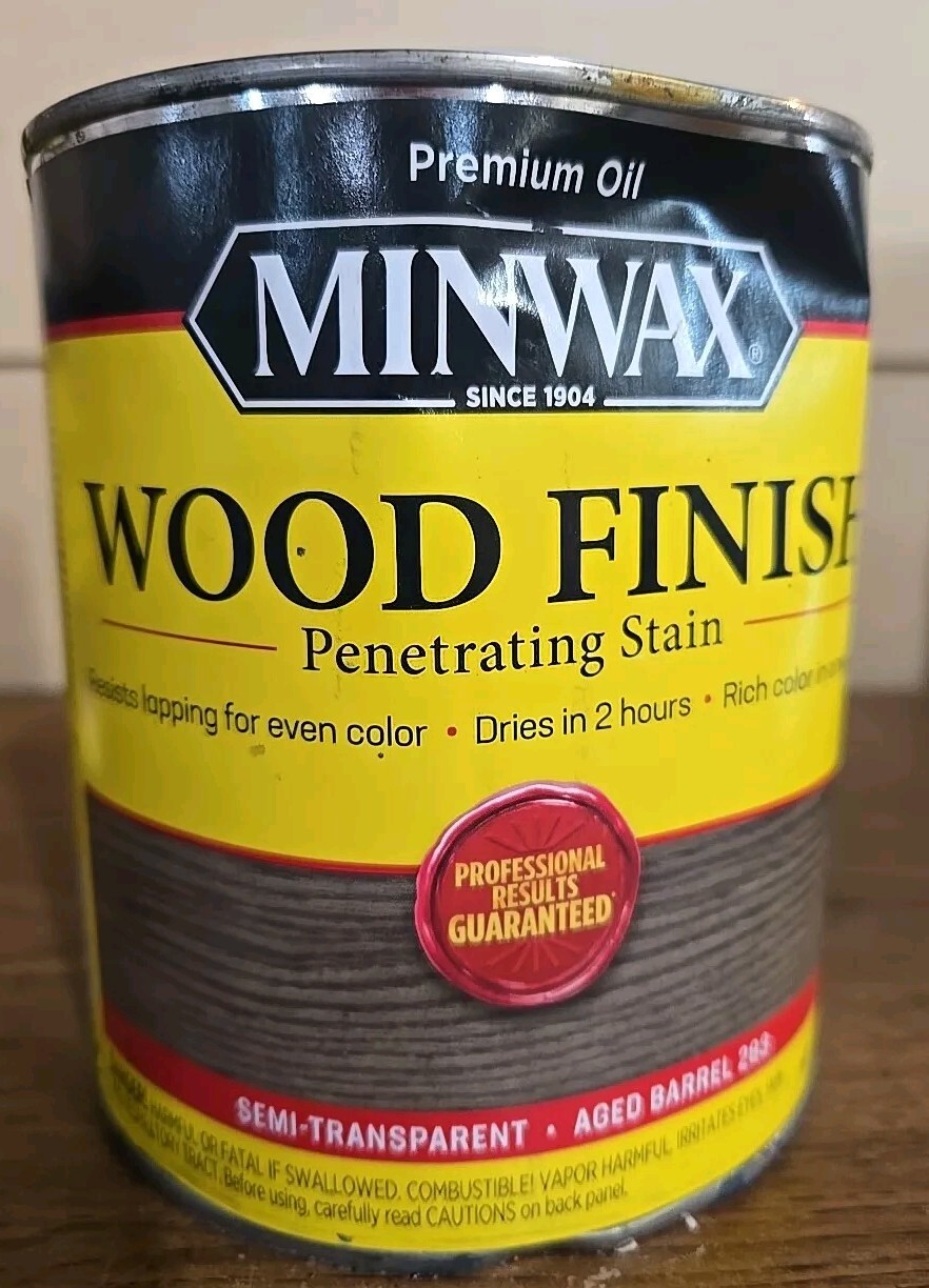 Minwax Premium Oil Wood Finish Penetrating Stain 32oz Aged barrel 283 Semi Trans