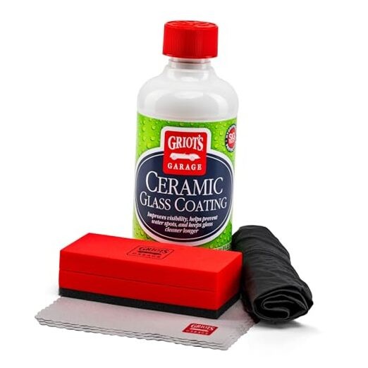 Ceramic Glass Coating Kit for Car Detailing, Includes SiO2 Hydrophobic