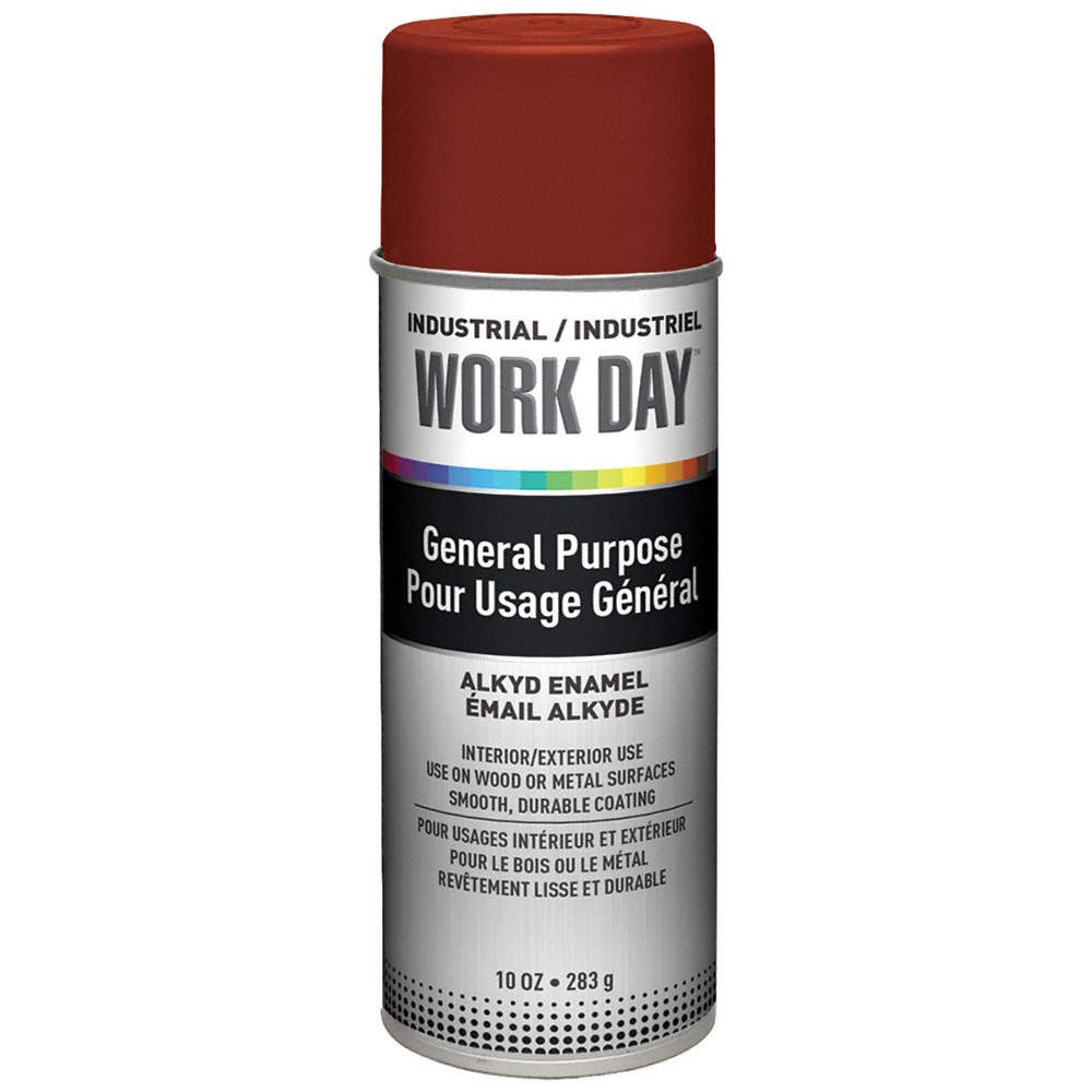 WORK DAY A04419007 Spray Paint Primer,Flat,Red,10 oz 800T26