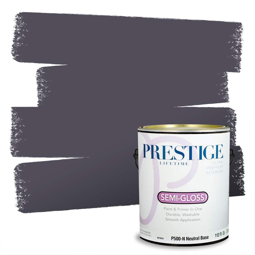 Prestige Paints Interior Paint And Premiumr In One 1 Gallon Semi-Gloss Shiny Gra