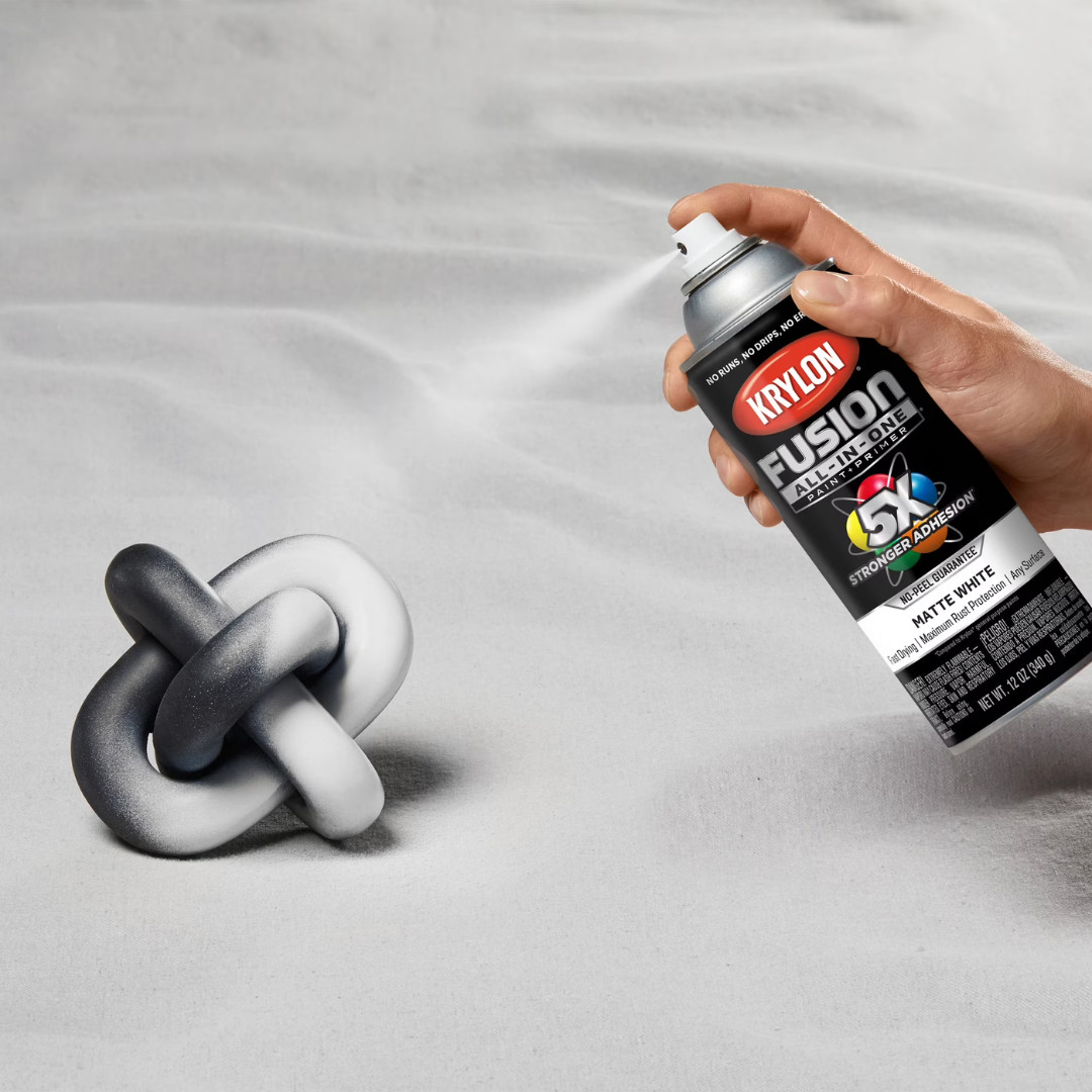 3 Pack Krylon Fusion All-In-One Spray Paint, Matte White, 12 oz, Multi-Surface
