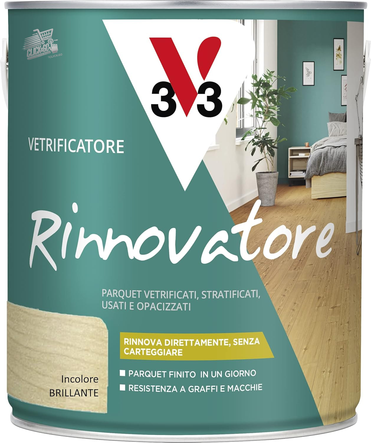 Glossy Colorless Wood Parquet Renovator V33 2.5L