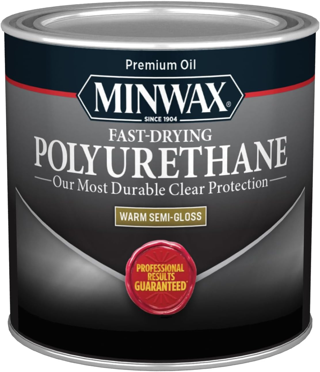Minwax Fast Drying Polyurethane Protective Wood Finish, Clear Semi-Gloss, ½ Pint
