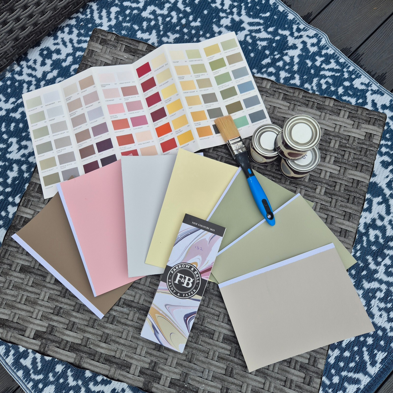 Farrow and Ball – Ready Painted Sample Cards – All Colours, A4/A5 High Quality.