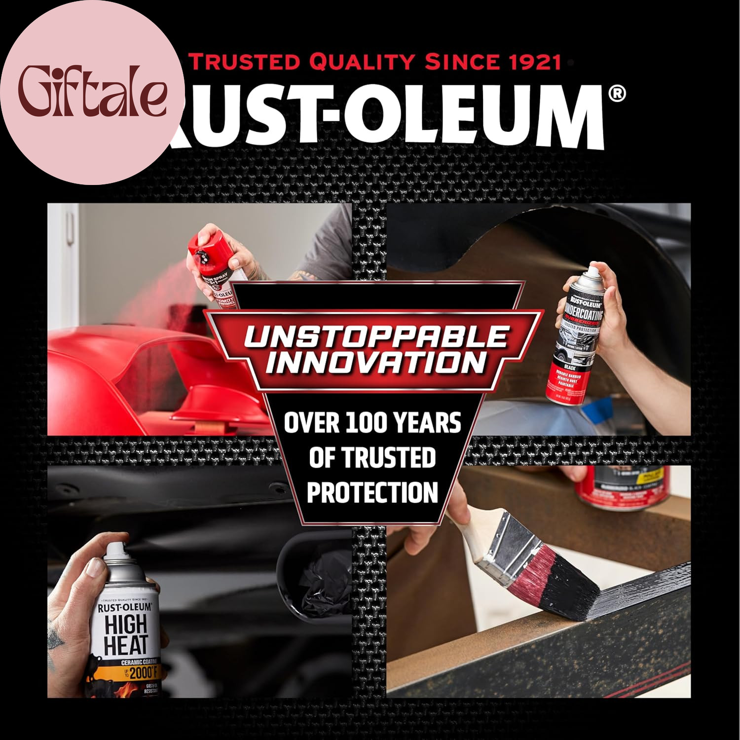 248658 Stops Rust Reformer Spray Paint, 10.25 Oz, Matte Black