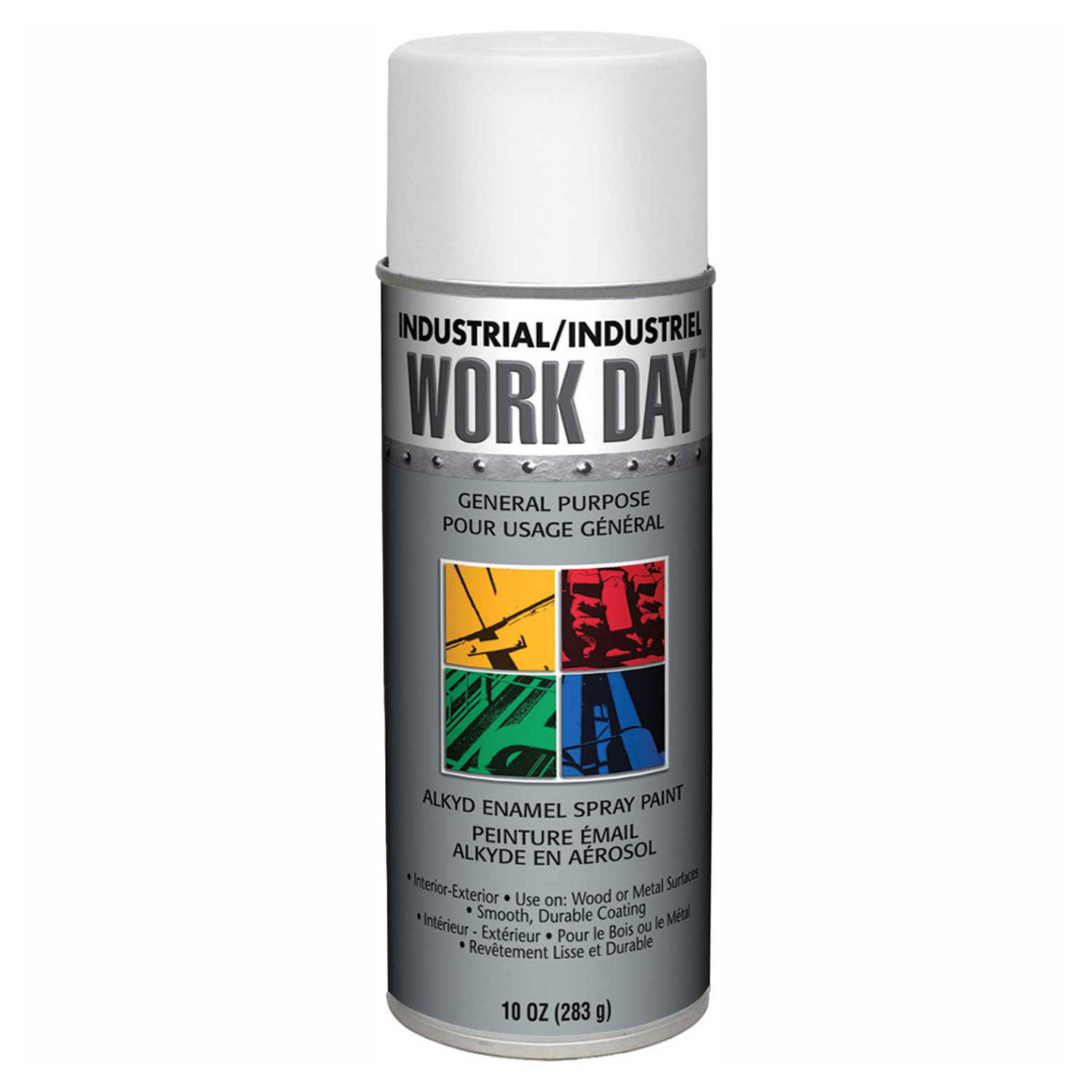 Krylon Industrial Work Day Enamel Paint Flat White Lot of 12