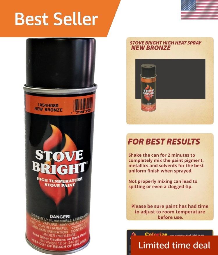 Stove Bright High Temp Spray Paint, Metallic, Up To 1200 Degrees, 12 Ounce Pa…