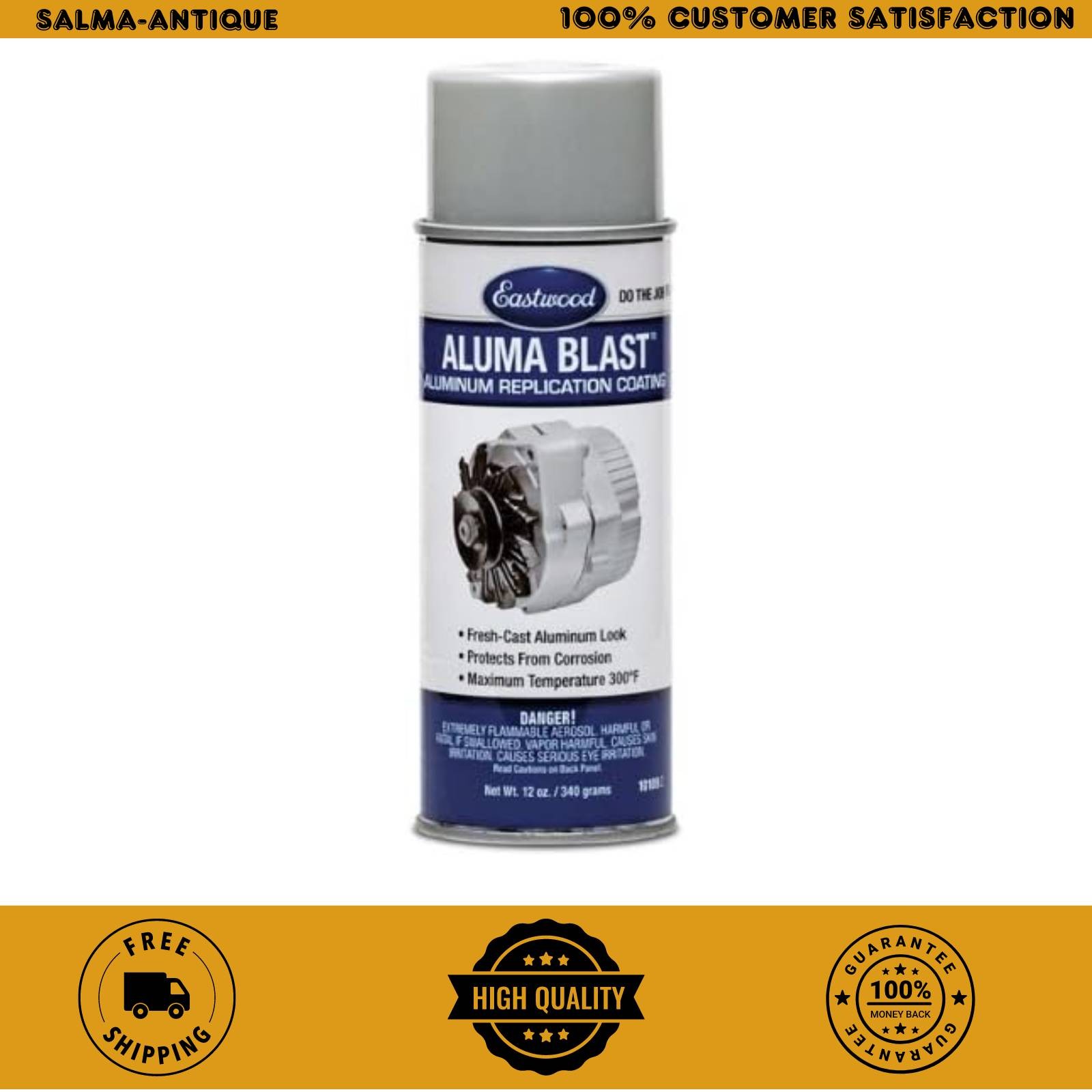 Eastwood Aluma Blast Aluminum Spray Paint OEM Look Corrosion Resistant 12oz