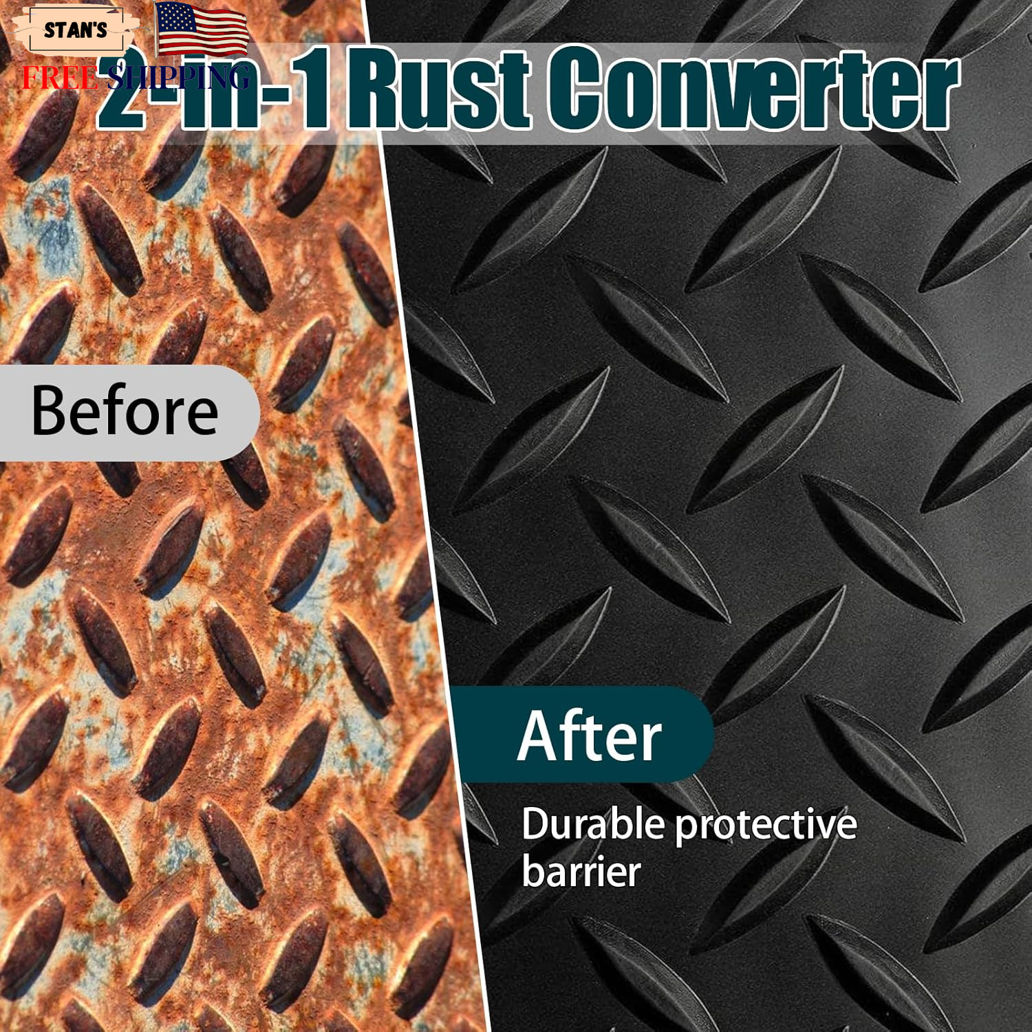 2 in 1 Rust Converter Primer 35oz Stops Rust Heat Resistant Coating Paint NEW…