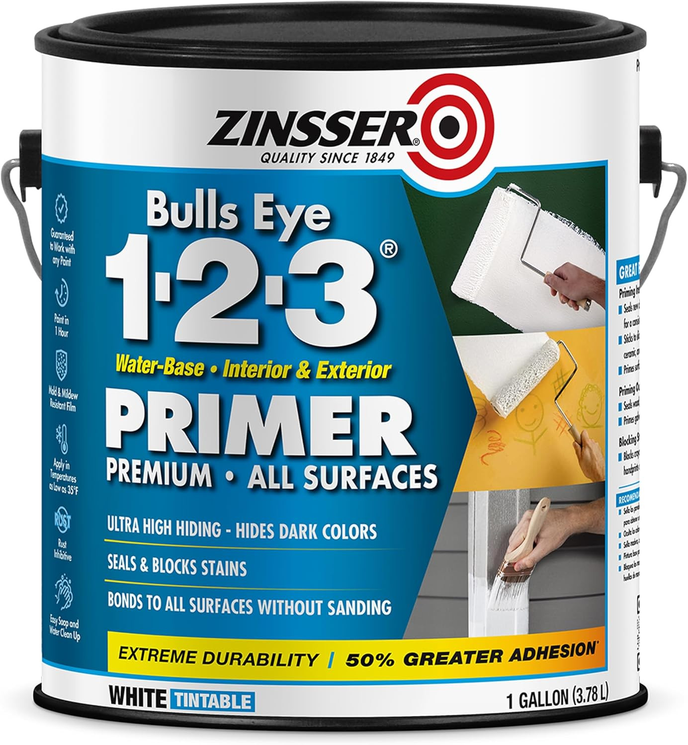 2001 Bulls Eye 1-2-3 All Surface Primer, Gallon, White