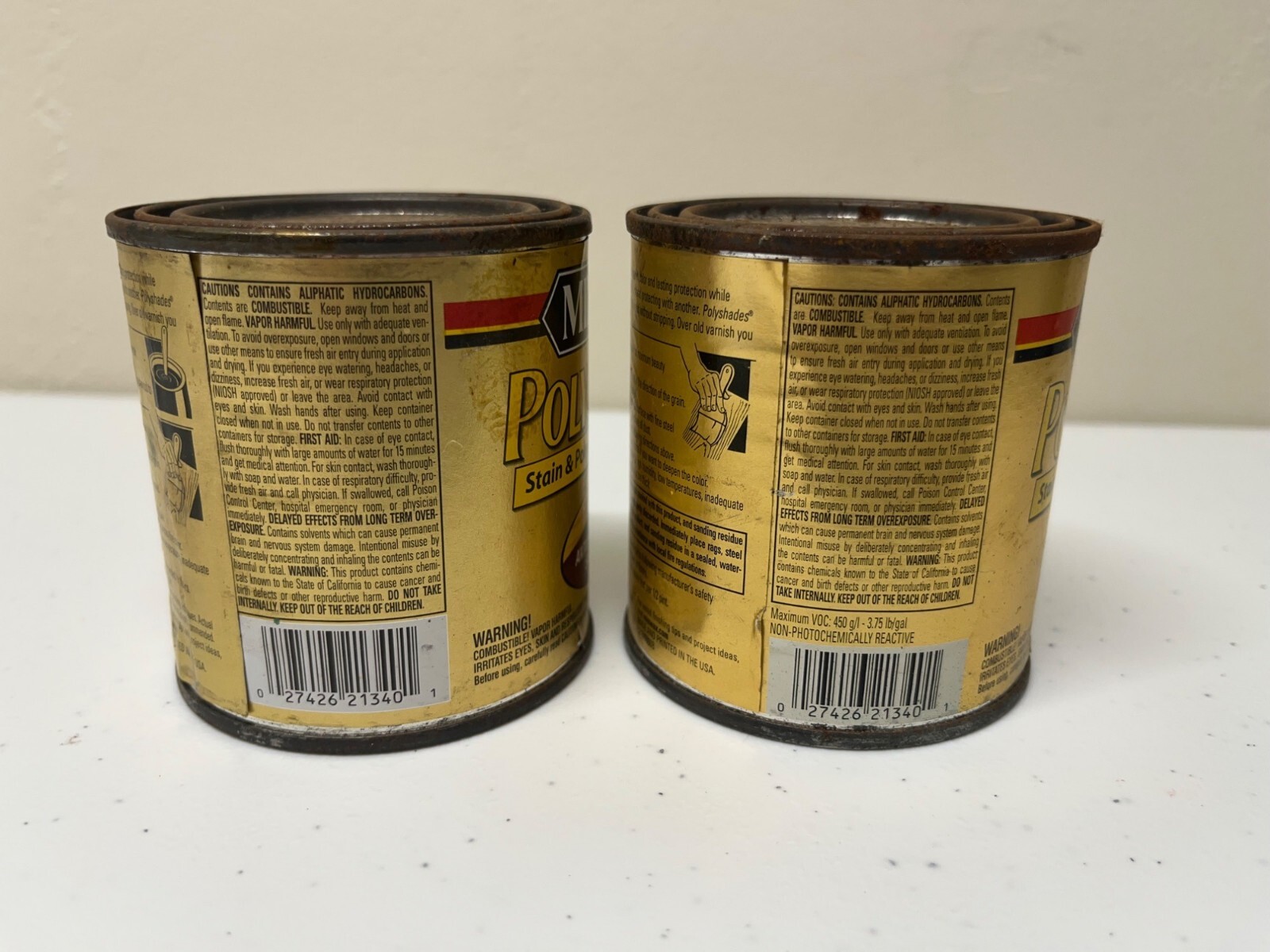 2 Minwax Polyshades Antique Walnut Satin 340 Stain & Polyurethane NEW