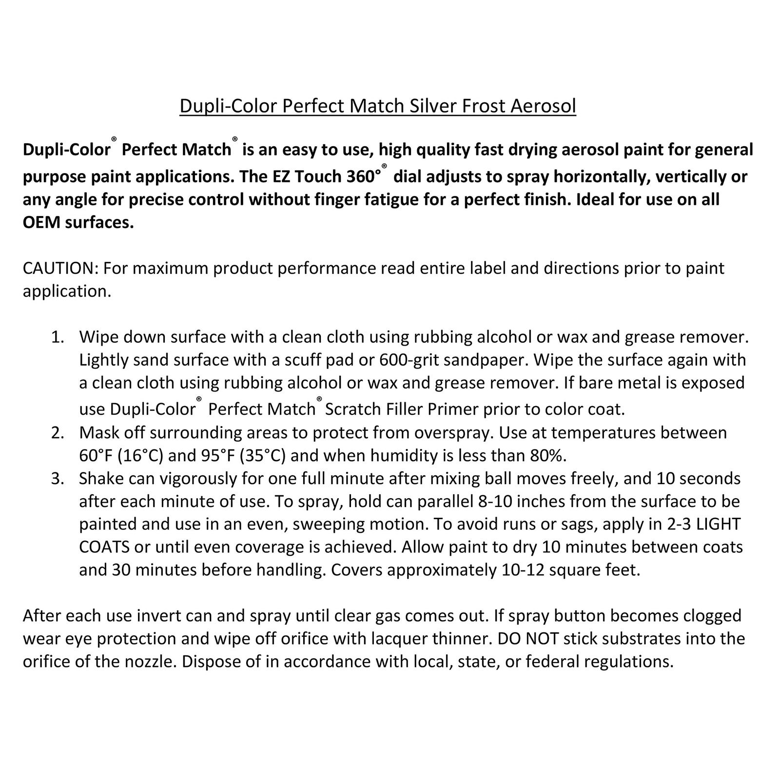 Dupli-Color EBFM03417 Perfect Match Automotive Spray, Ford Silver Frost, TS –…
