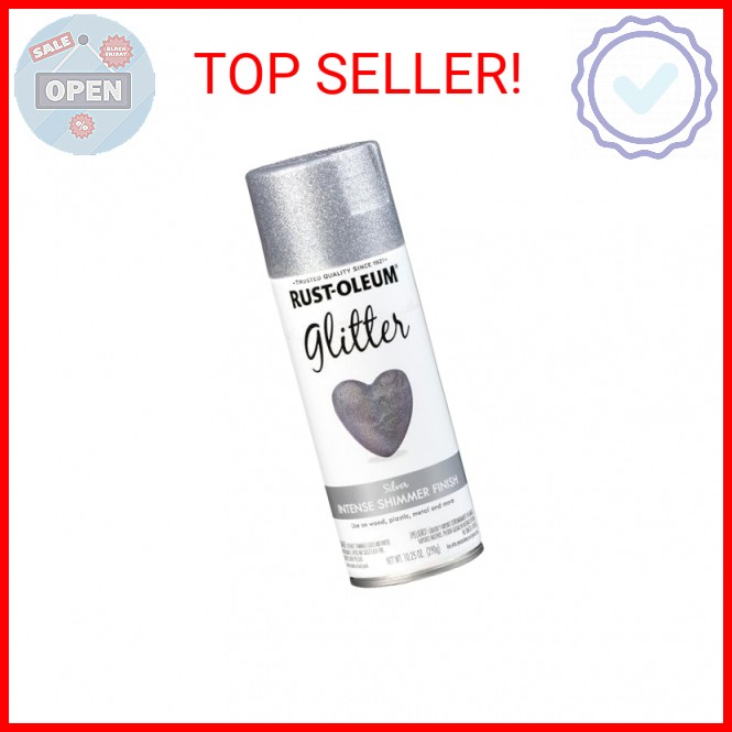Rust-Oleum 267734 Spray Paint, Each, Silver Glitter