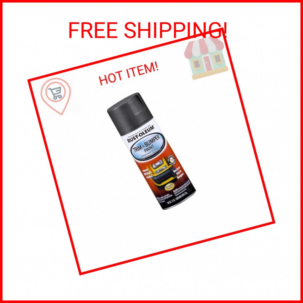Rust-Oleum 251574 Automotive Trim & Bumper Spray Paint, 11 oz, Black