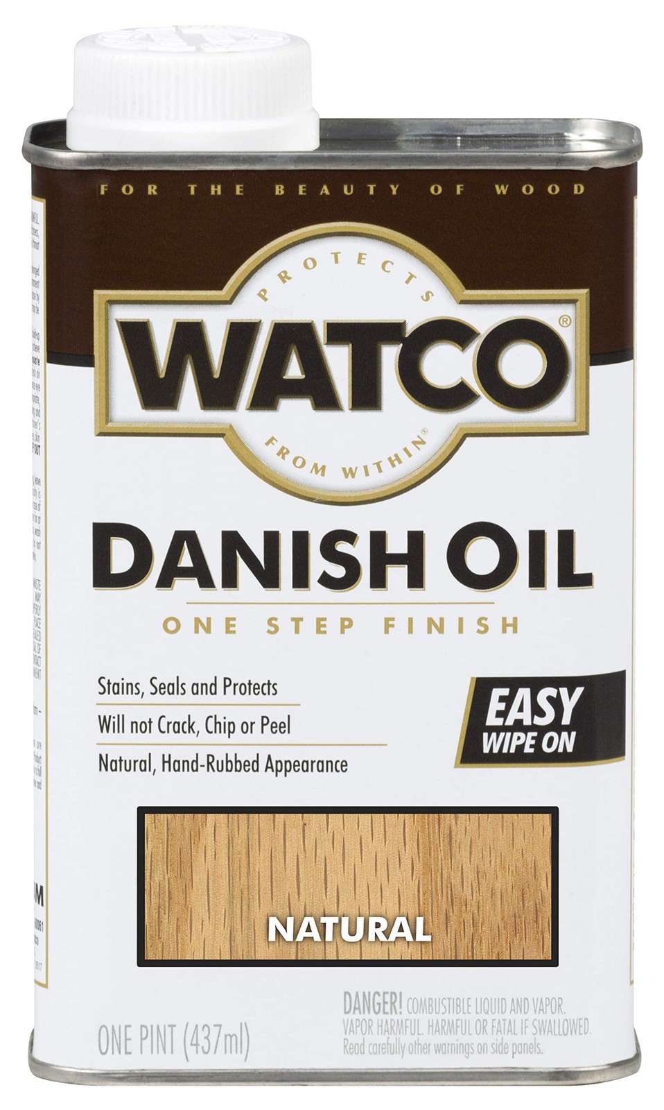 242219 Danish Oil Wood Finish, Low VOC, Pint, Natural