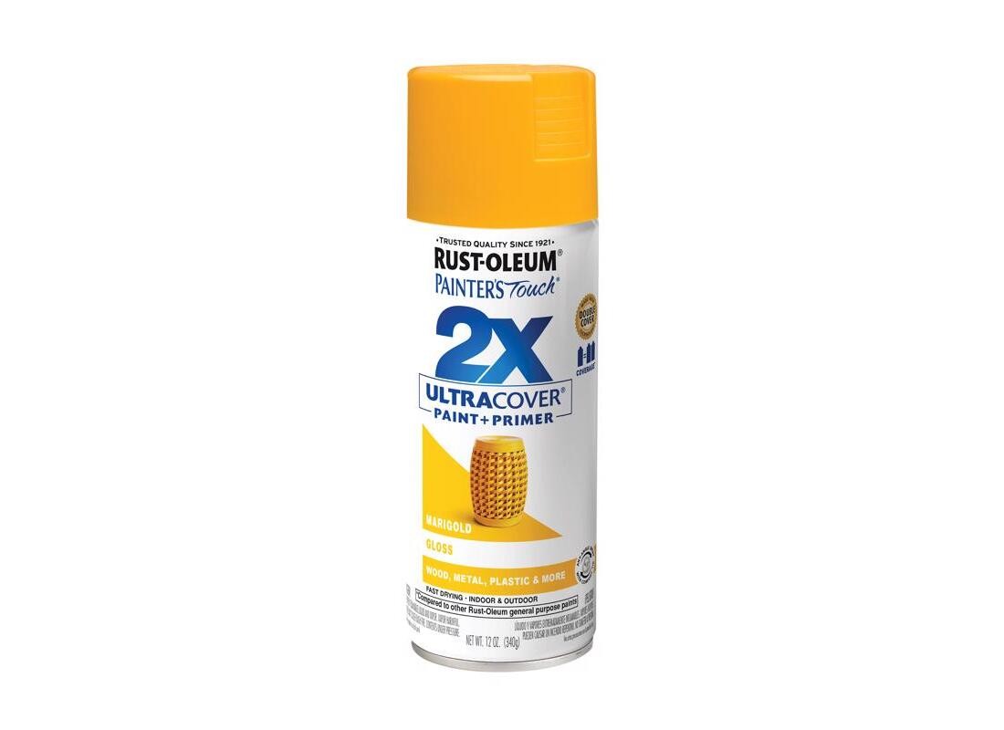 PAINTER’S Touch Gloss Spray Paint, Gloss, Marigold, 12 oz, Aerosol Can