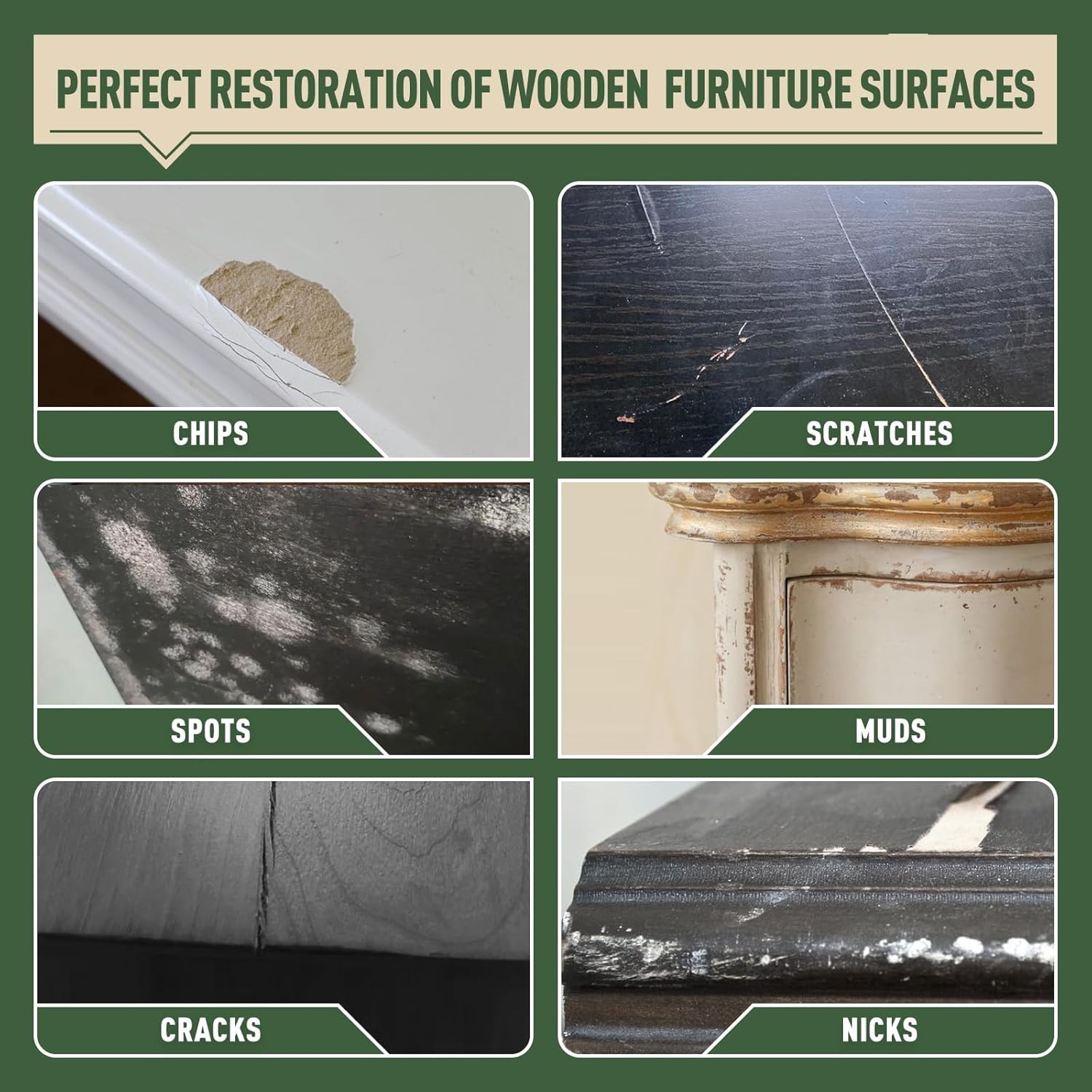 1.5 Oz Quick-Dry Water-Based Wood Touch Up Paint for Flawless Furniture Repair