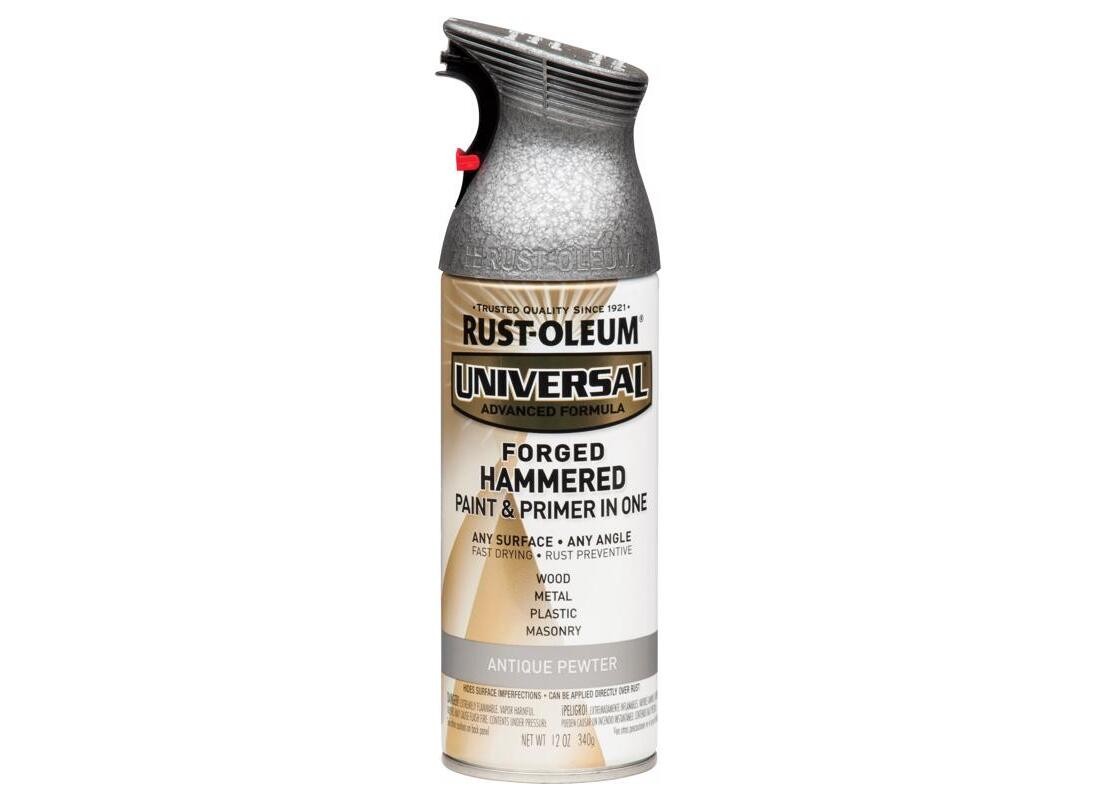 UNIVERSAL Spray Paint, Satin, Antique Pewter, 12 oz, Aerosol Can