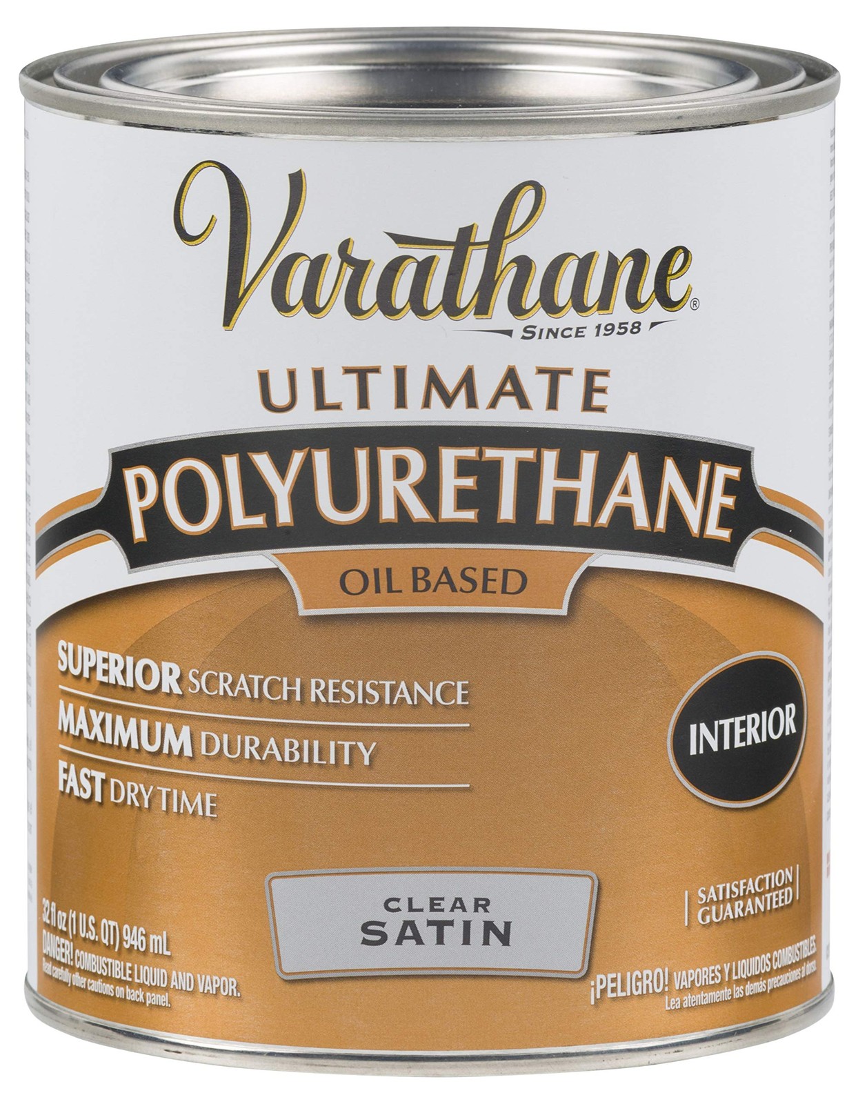 Varathane Ultimate Oil Based Polyurethane Quart Satin Finish Household Varnish