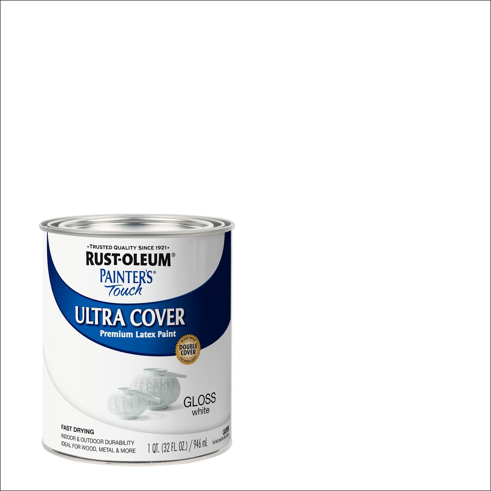 Rust Oleum Painter’s Touch Multi Purpose Gloss White Paint 1 Quart Pack Of 2