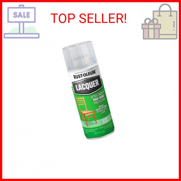 Rust-Oleum 1906830 Lacquer Spray, 11-Ounce, Gloss Clear (Packaging May Vary)
