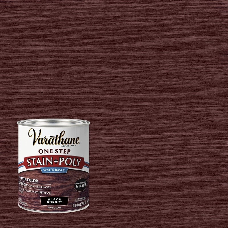 Black Cherry Stain & Polyurethane Semi Gloss Fast Dry Low Odor Interior Finish