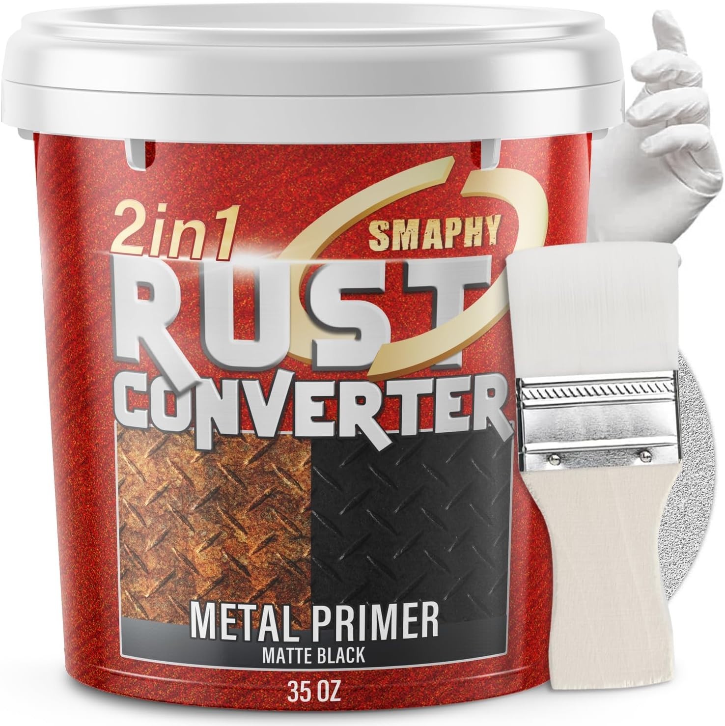 Oil-Based 2-in-1 Rust Primer & Converter – 35 oz Metal Restoration Paint