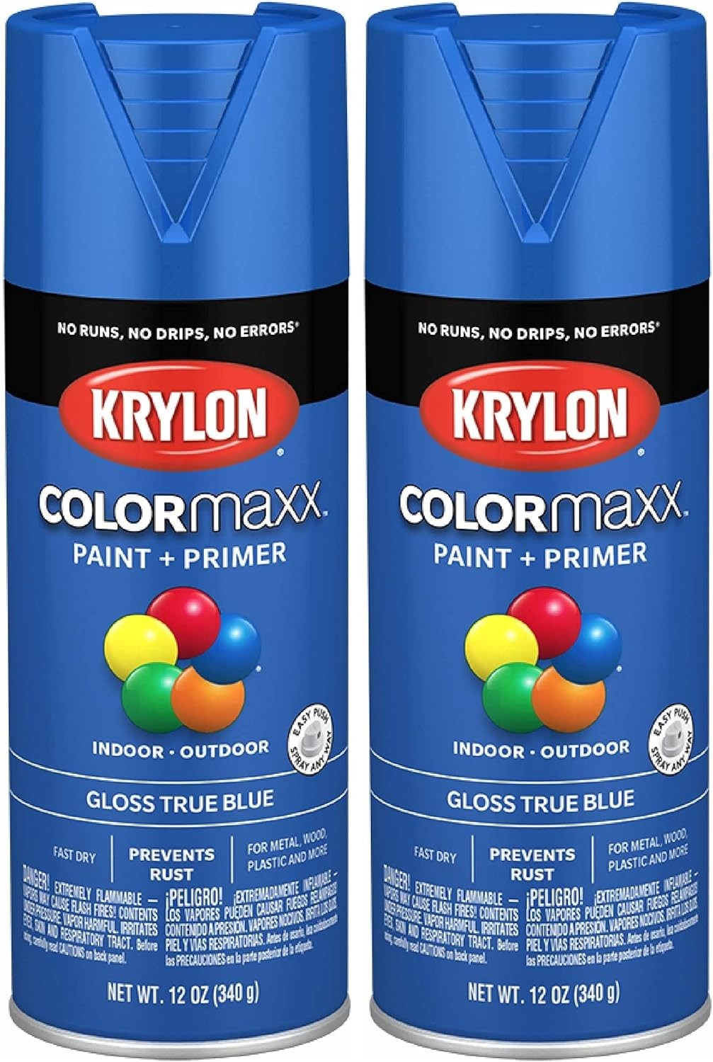 Krylon K05543007 COLORmaxx Spray Paint and Primer for Indoor/Outdoor Use, Gloss