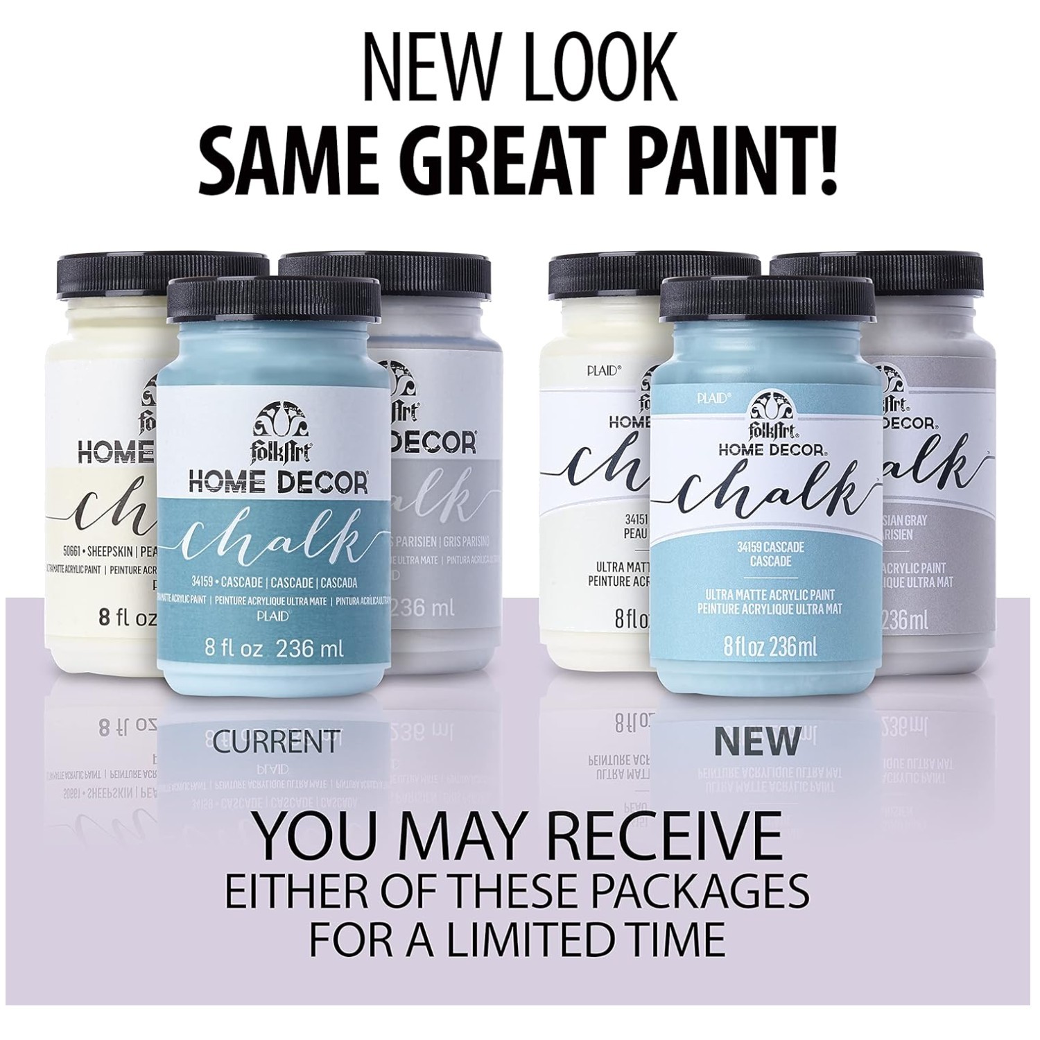 Home Decor Chalk Paint 8oz – Assorted Colors