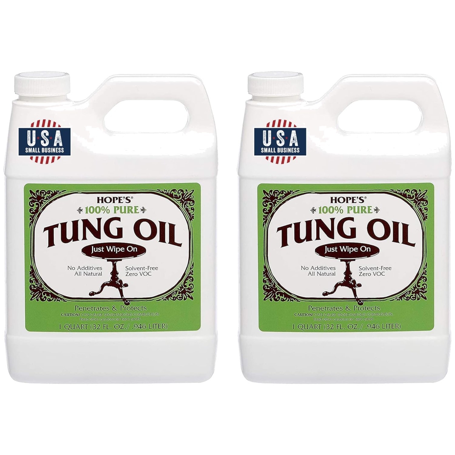 100% Pure Tung Oil 32 Fl Oz – Food Safe Wood Finish