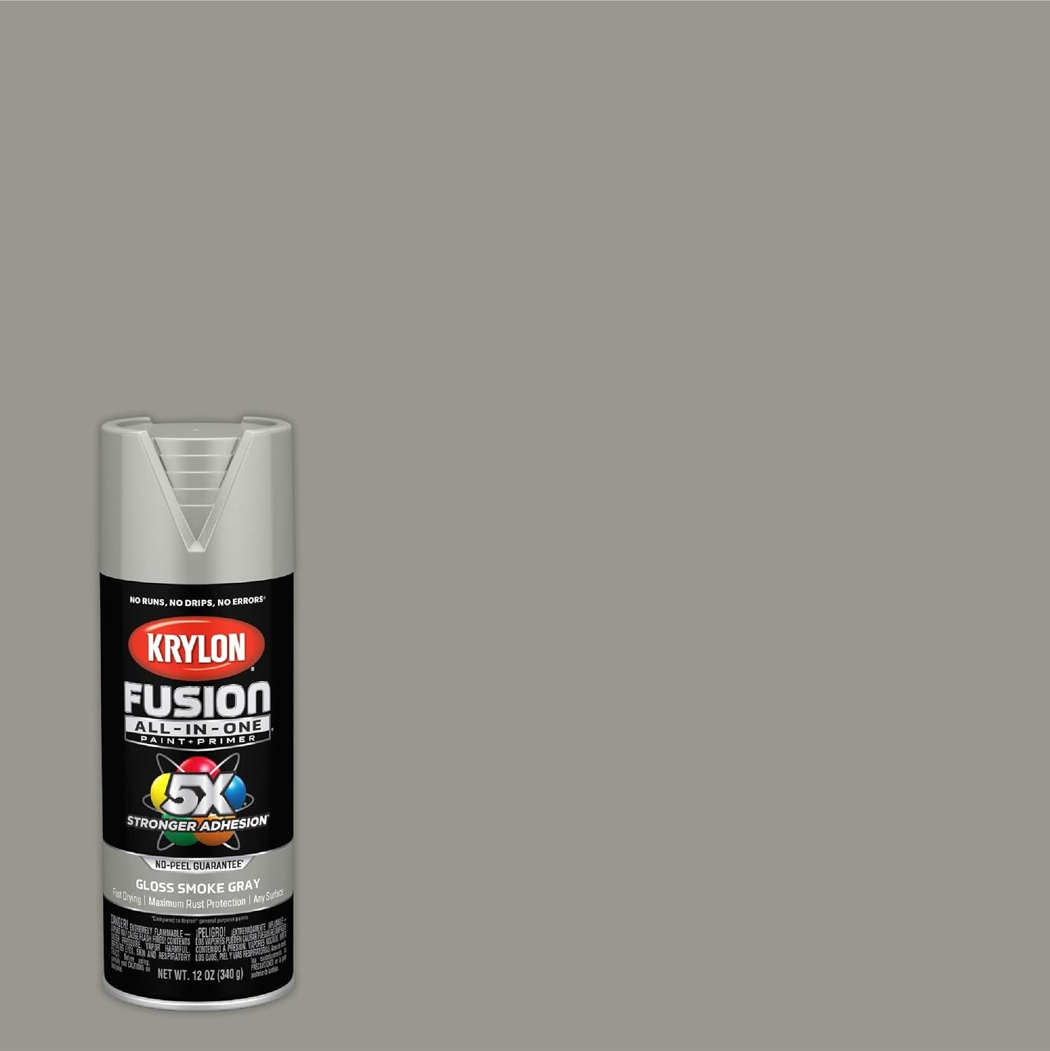 All-In-One Rust Resistant Spray Paint, Gloss Smoke Gray – 12 Ounce Pack of 2