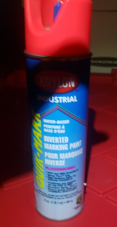 Krylon Industrial Quik-Mark Water-Based Inverted Marking Paint (RED)